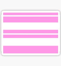 Pink and white stripe pattern Sticker