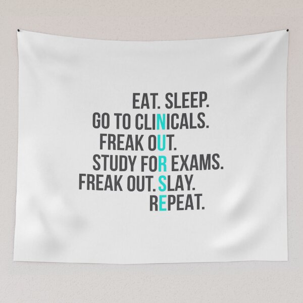 Item preview, Funny Nurse Quote - Eat Sleep RN LPN Clinicals Student Nursing Gift designed and sold by Blazesavings.