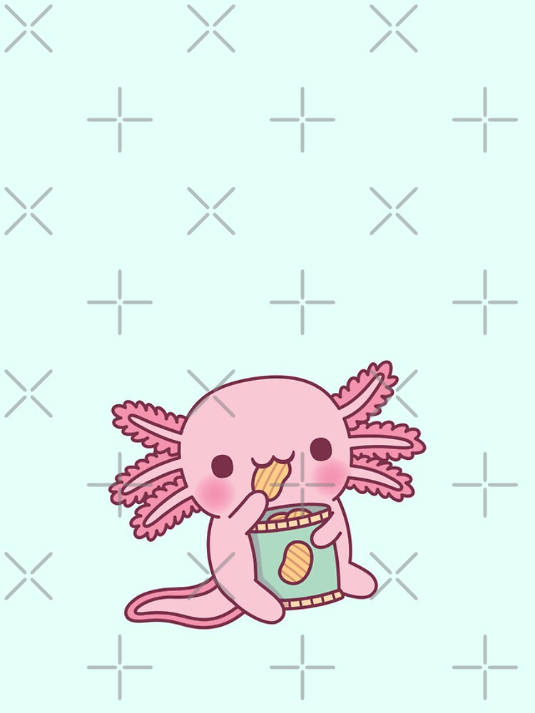 Funny Snaxolotl Axolotl Munching On Potato Chips Photographic Print for  Sale by rustydoodle