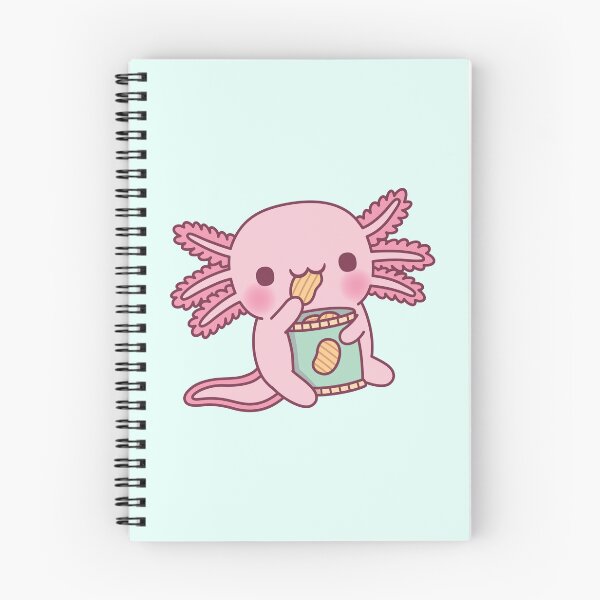 Item preview, Cute Axolotl Eating Potato Chips designed and sold by rustydoodle.