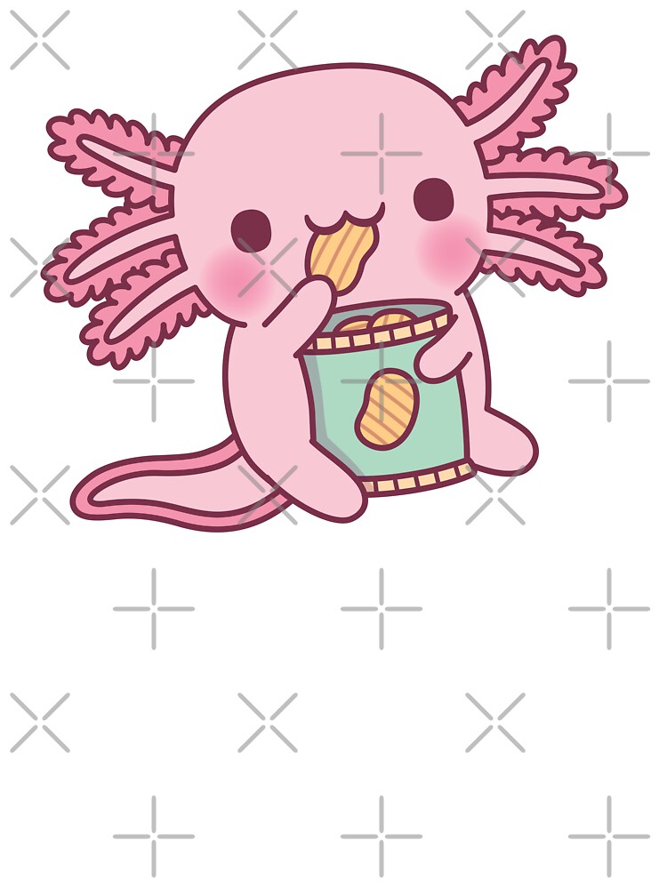 Funny Snaxolotl Axolotl Munching On Potato Chips Photographic Print for  Sale by rustydoodle