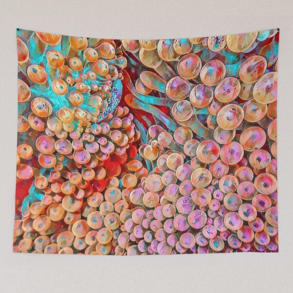Item preview, Rainbow Bubble-tip Anemone from Fiji's Colorful Coral Reefs designed and sold by OceanVentures.