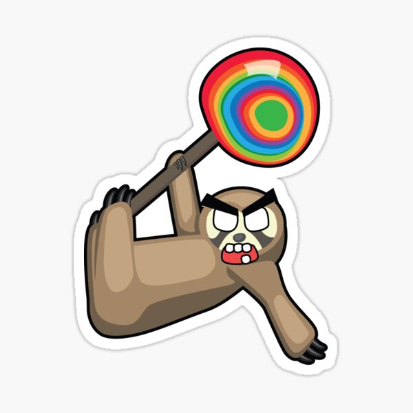 angry zombie sloth pop Sticker