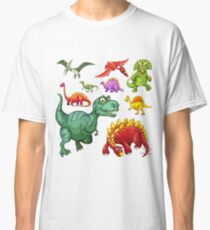 Assorted Illustrated Dinosaurs Classic T-Shirt
