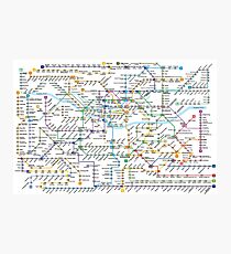 Seoul Metropolitan Subway Map Photographic Print