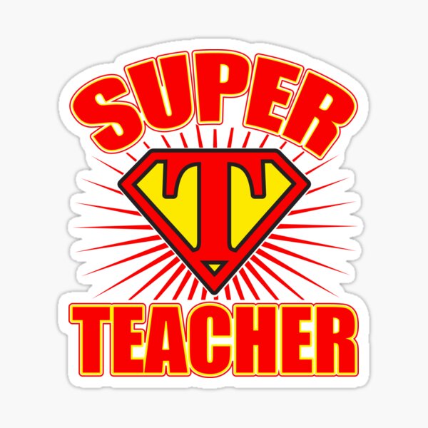 Amazing Super Hero Teacher Sticker