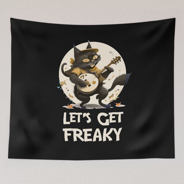 Item preview, Let’s Get Freaky | Bizarre Cat Lover Musician designed and sold by RazorDezign.