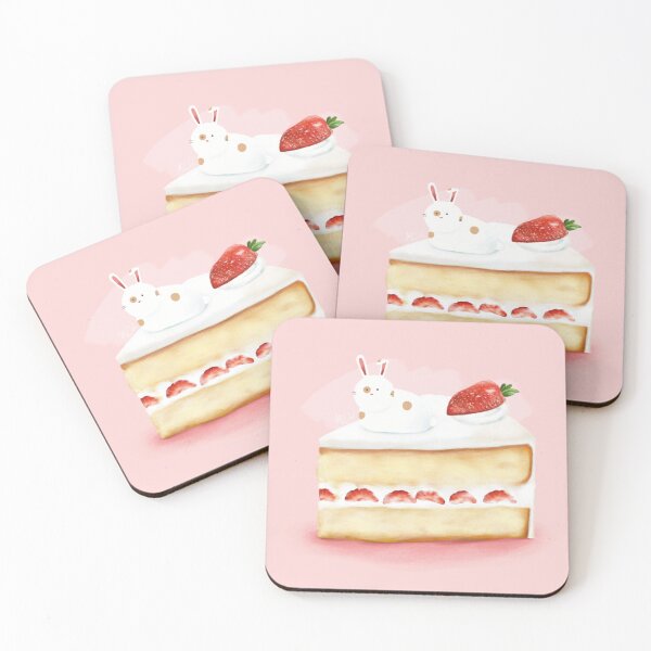 Item preview, Biscotti Sits on a Slice of Strawberry Shortcake - Pink designed and sold by mwkairos.