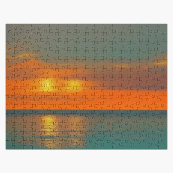 Orange sky, orange sea, orange green, orange camel. Jigsaw Puzzle