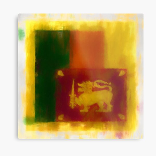 Sri Lanka Flag Reworked No. 2, Series 1 Metal Print