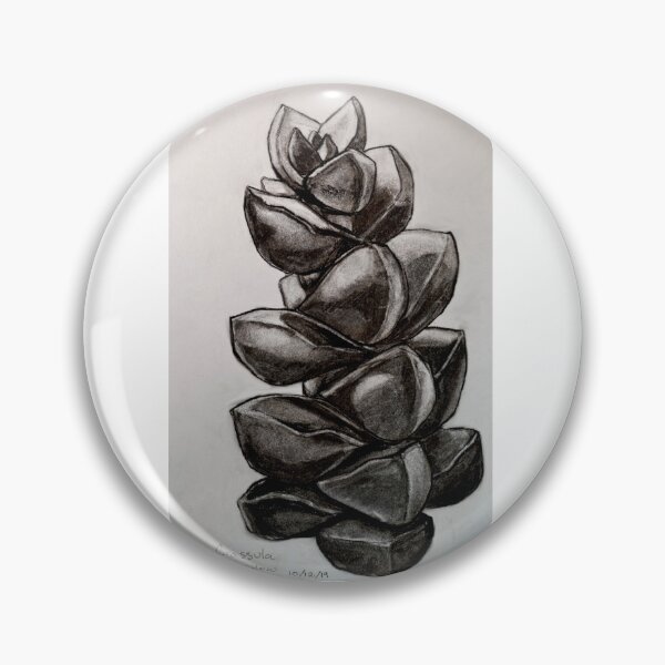 Item preview, Crassula Moonglow Charcoal Pencil Botanical Plant Sketch by McLane Funkhouser designed and sold by McLane Funkhouser.