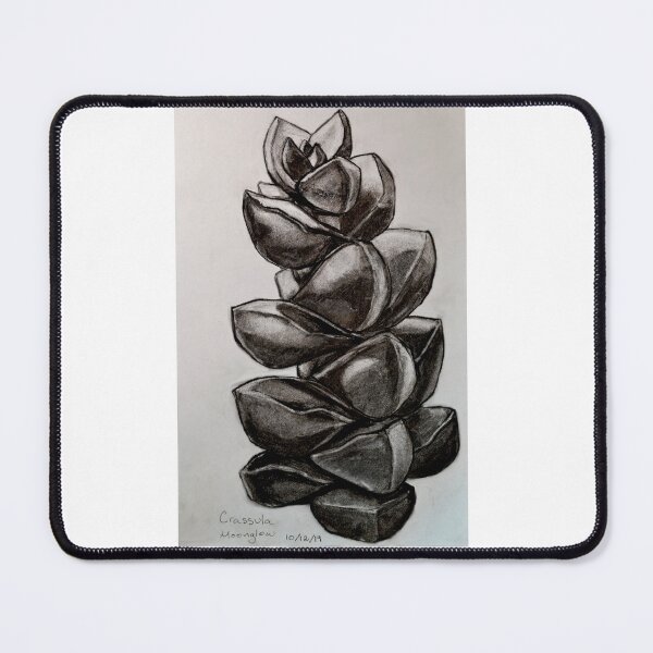 Item preview, Crassula Moonglow Charcoal Pencil Botanical Plant Sketch by McLane Funkhouser designed and sold by McLane Funkhouser.