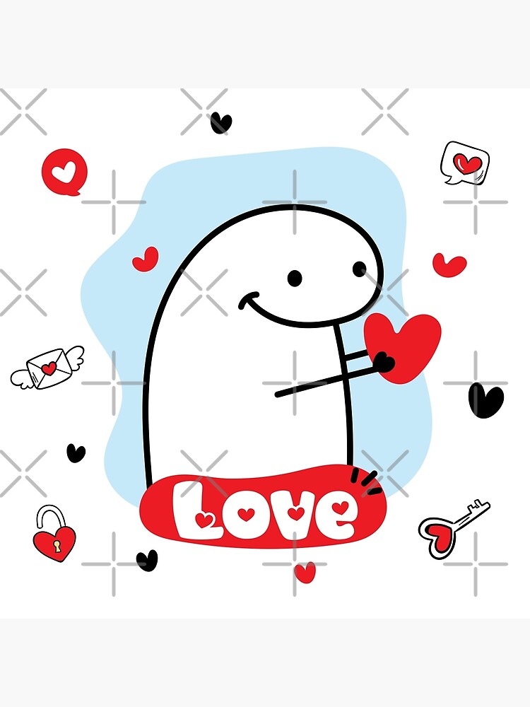 Flork in love meme | Art Board Print