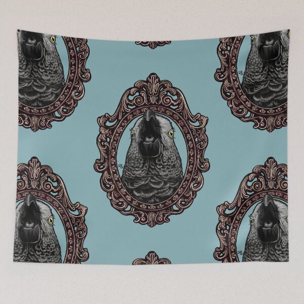 Item preview, Bird Cameo: African Grey Parrot designed and sold by FreyStrandDraws.