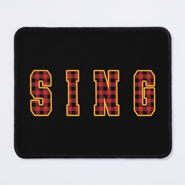Item preview, SING written in Plaid Varsity Letters Gold designed and sold by Grepthor.