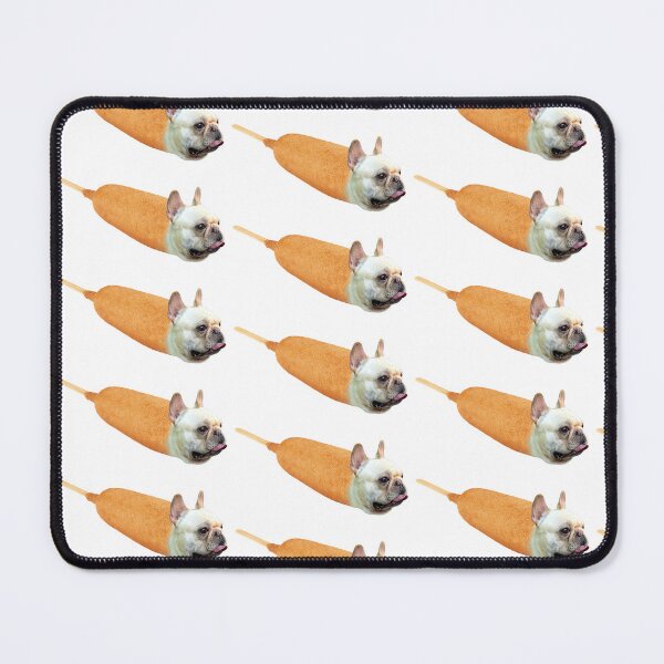 Artikelvorschau, Französischer Terrier Frenchie Corn Dog auf einem Stock entworfen und verkauft von Bill Herrin.