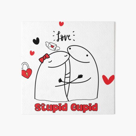 Flork in love meme pack, bundle | Art Board Print