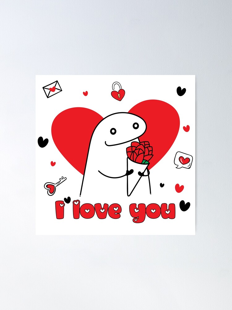 Meme Flork Love Design Valentines Day Stock Vector (Royalty Free)  2245312199