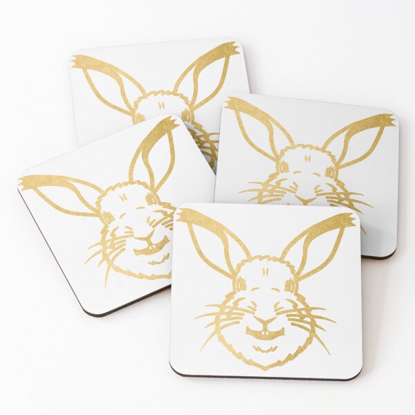 Item preview, HAPPIEST RABBIT - A smiling, happy gold bunny rabbit designed and sold by LadySquiggle.