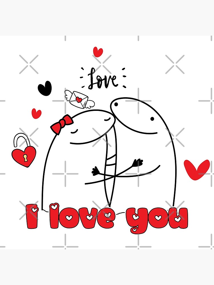 Flork in love meme | Art Board Print