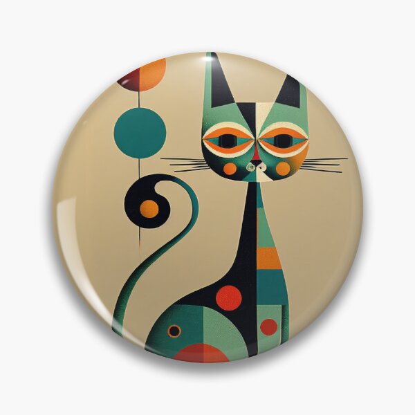 Item preview, Mid Century Cat 7 Abstract Art Print Painting Wall Decor designed and sold by winterkitty88.