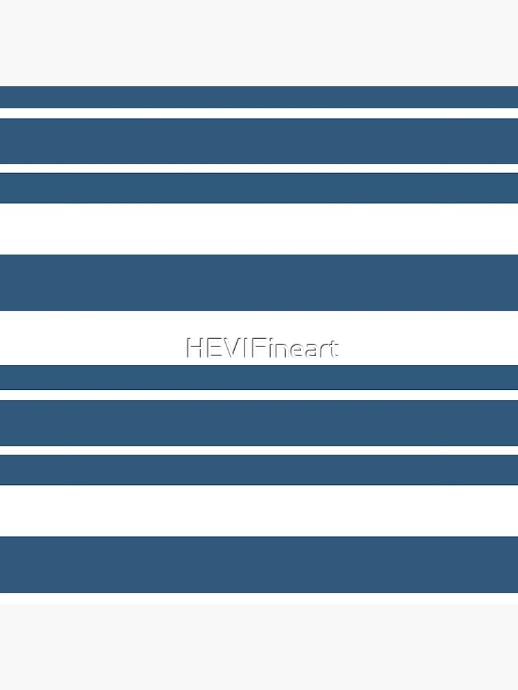 Teal blue and white stripe pattern by HEVIFineart