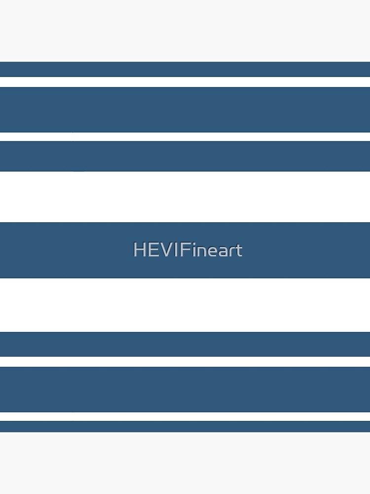 Thumbnail 4 of 4, Clock, Teal blue and white stripe pattern designed and sold by HEVIFineart.