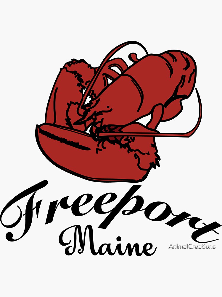 "FreeportMaine" Sticker for Sale by AnimalCreations Redbubble