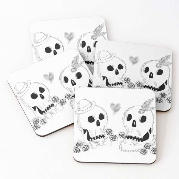 Item preview, Skulls of Two Lovers designed and sold by Marian Hayes.