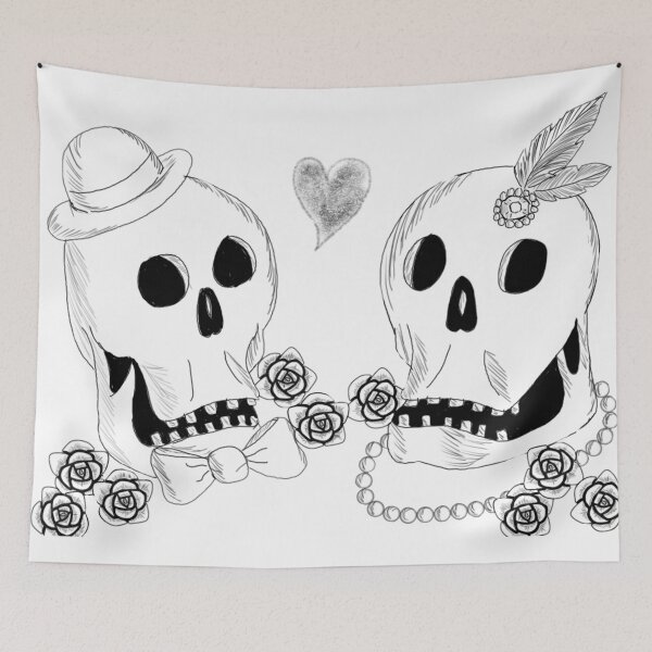 Item preview, Skulls of Two Lovers designed and sold by Marian Hayes.