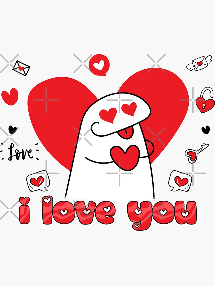 Meme Flork Love Design Valentines Day Stock Vector (Royalty Free)  2245312199