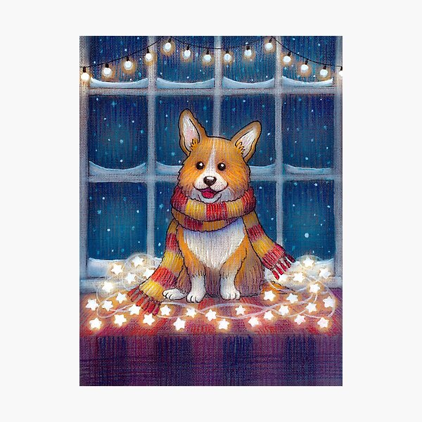 Item preview, Cosy Winter Corgi designed and sold by illustore.
