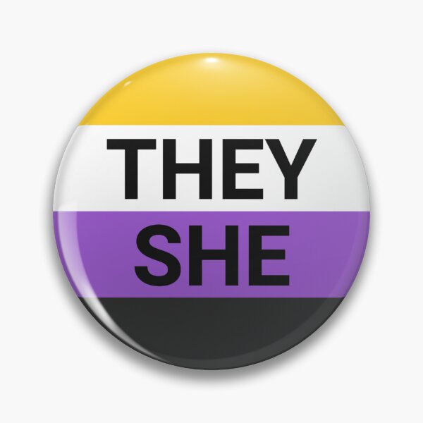 Item preview, They/She Nonbinary Pride Flag designed and sold by kaleidoink designs.