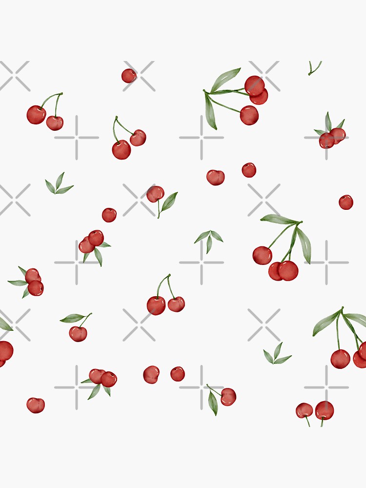 red coquette cherry  Sticker for Sale by ilovetay444