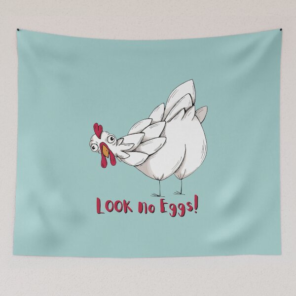 Item preview, Look No Eggs Chicken. For a farmer, for a chicken farmer, for a funny person. designed and sold by Wentoo.