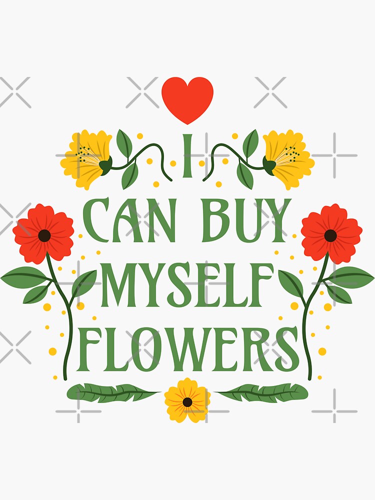 Floral Stickers, Flower Quotes