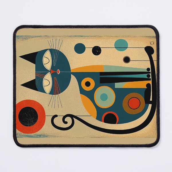 Item preview, Mid Century Cat 10 Abstract Art Print Painting Wall Decor designed and sold by winterkitty88.