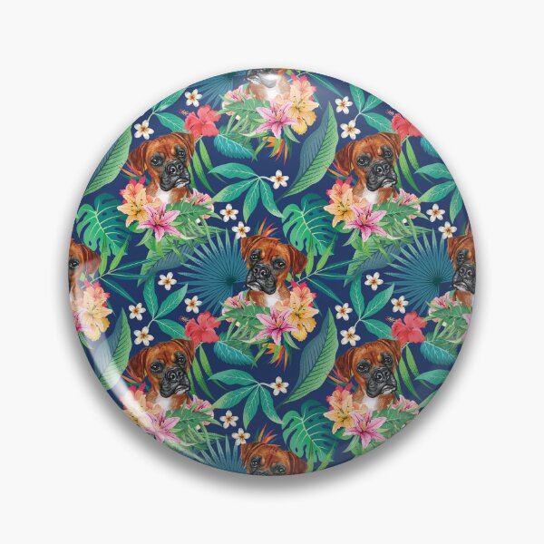 Item preview, Tropical Red Fawn Boxer Dog 1 designed and sold by lulupetart.