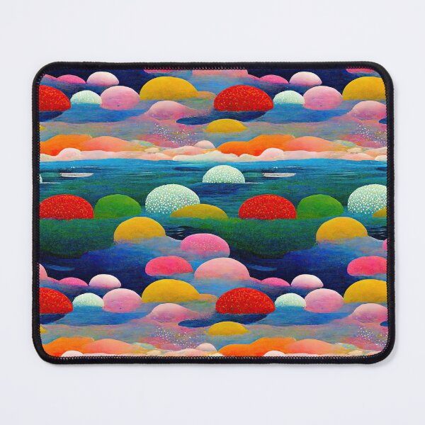 Item preview, Happy grassy clouds floating in the sea designed and sold by DESIGNERCATS.