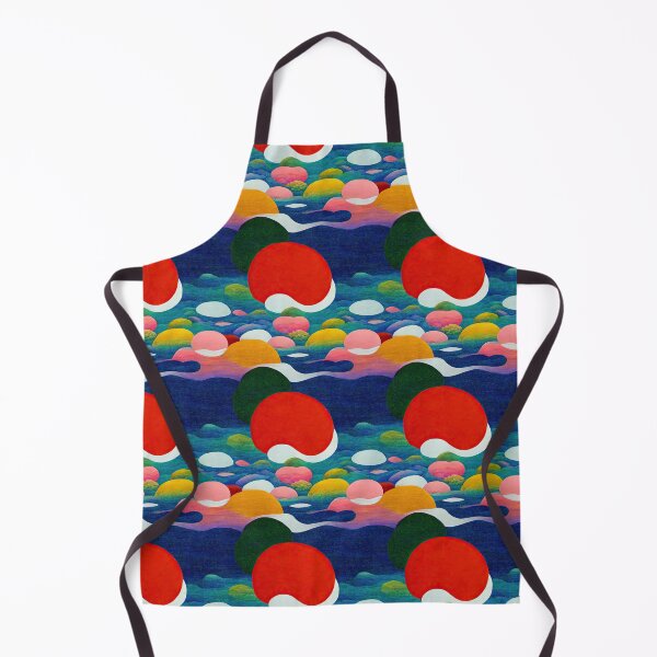 Item preview, Happy grassy clouds with a big red sun designed and sold by DESIGNERCATS.