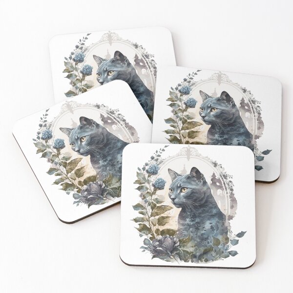 Item preview, Russian Blue Cat Portrait designed and sold by faithsdesign.