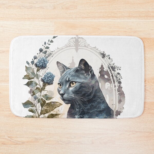 Item preview, Russian Blue Cat Portrait designed and sold by faithsdesign.