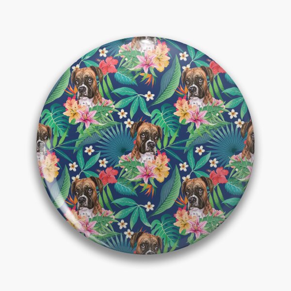 Item preview, Tropical Red Fawn Boxer Dog 3 designed and sold by lulupetart.