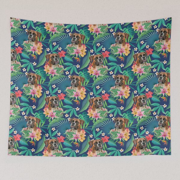 Item preview, Tropical Red Fawn Boxer Dog 4 designed and sold by lulupetart.