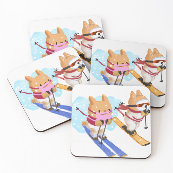 Item preview, skiing dogs designed and sold by sarahaviv.