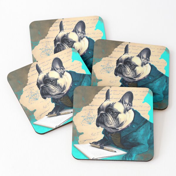 Item preview, French bulldog writer with pen designed and sold by GforAL.