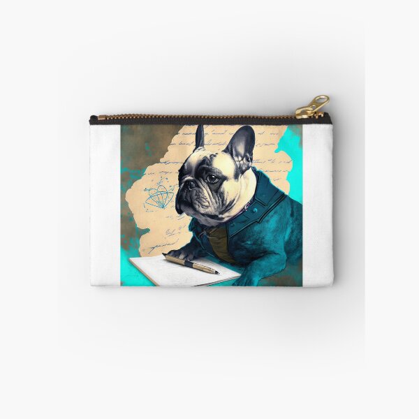 Item preview, French bulldog writer with pen designed and sold by GforAL.