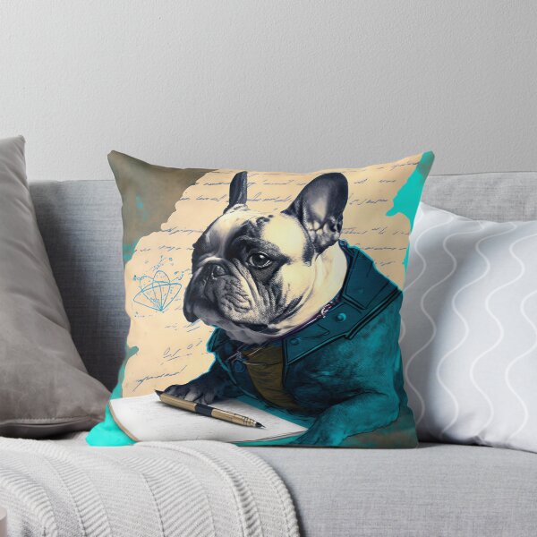 Item preview, French bulldog writer with pen designed and sold by GforAL.