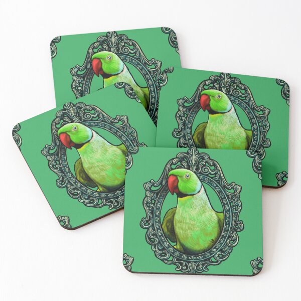 Item preview, Parrot Cameo: Ringneck Parrot designed and sold by FreyStrandDraws.