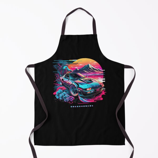 Item preview, Japanese Sport Car Mount Fuji Shore Synthwave designed and sold by SamuraiSwords.